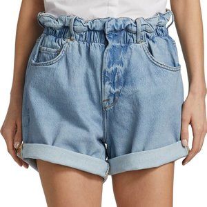 Frame Paperbag Waist Jean Shorts